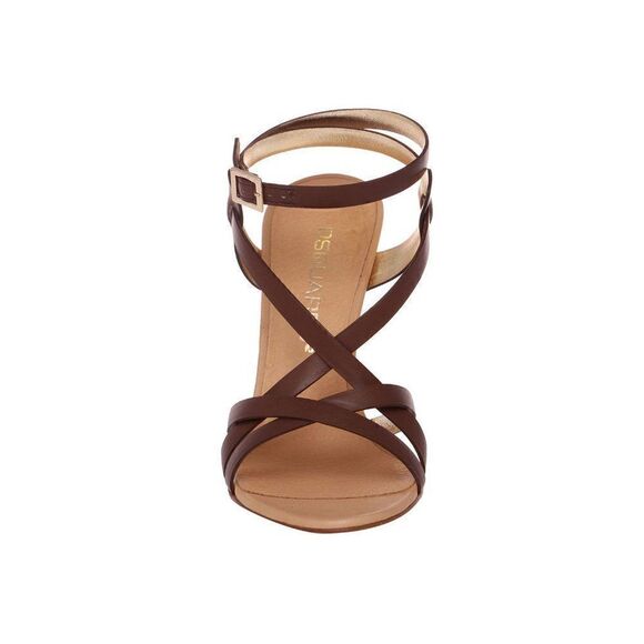 New DSQUARED2 US 8 Women Shoes Brown Leather Ankle Strap Stiletto Heel Sandals - Picture 7 of 14